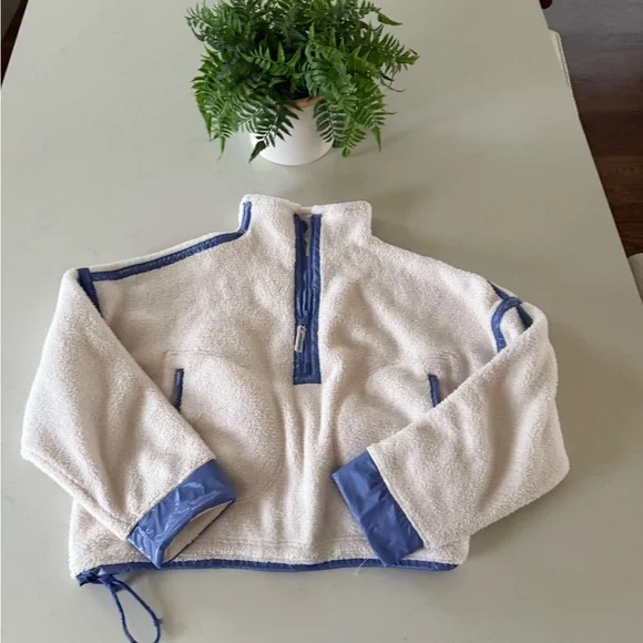 🌟 FP Movement Mountain High Shine Half Zip Sweatshirt ~ Size Large ~ NWT - Picture 3 of 9